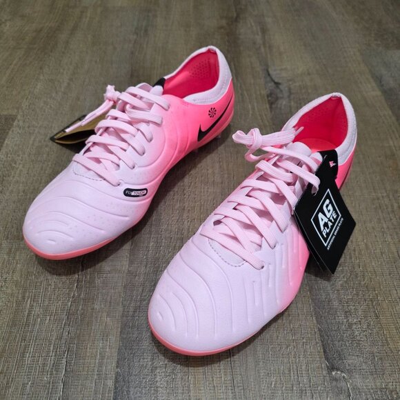 Women’s Pink Foam AG Soccer Cleats – Size 6 US – Tiempo Legend 10 Academy Style - Picture 1 of 8